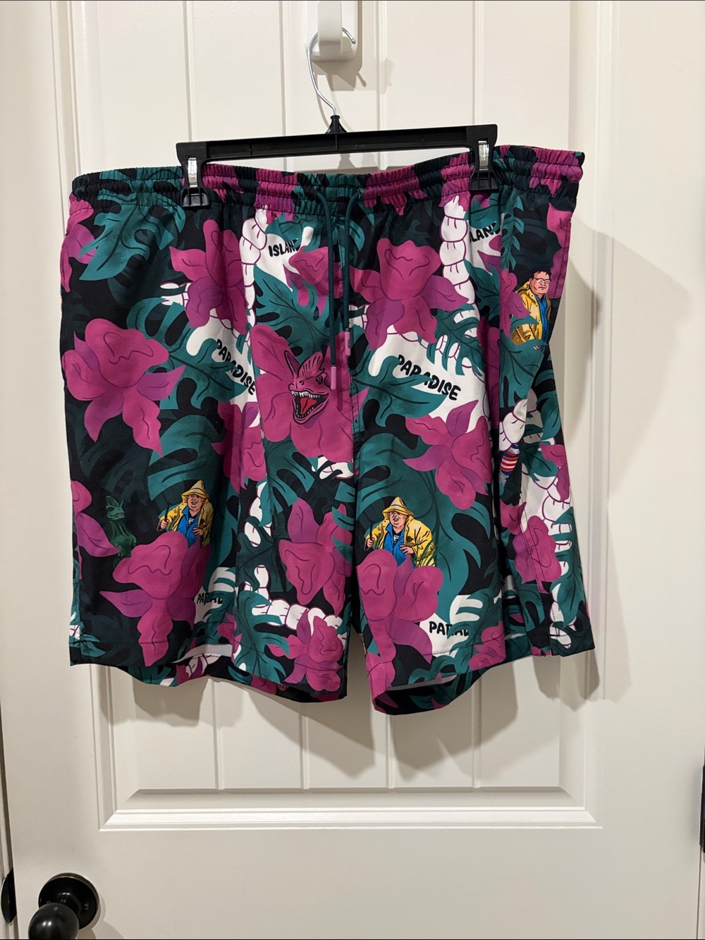 RSVLTS Men's Floral Athletic Shorts - Purple, Teal & Black